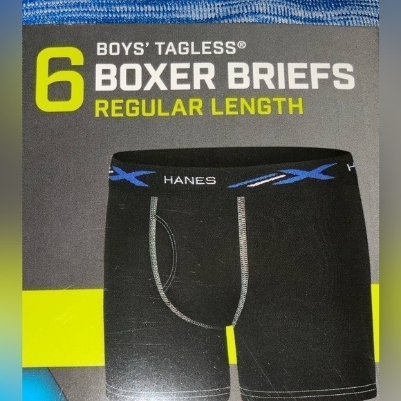 Hanes Boys' X-Temp® Lightweight Boxer Briefs Assorted 6-Pack. Size-S/P. 6-8 - Picture 6 of 6